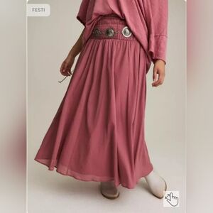 NWOT Torrid Festi Maxi Skirt In Mesa Rose - Torrid Size 1